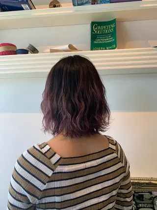 ミディアム カラー ハイトーン/レイヤー 💜Akaneのヘアスタイル