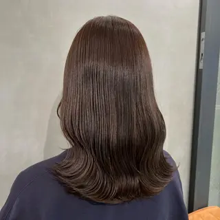 ミディアム カラー 🫧オリーブ/赤み消 し/暗髪🫧野本麗奈のヘアスタイル
