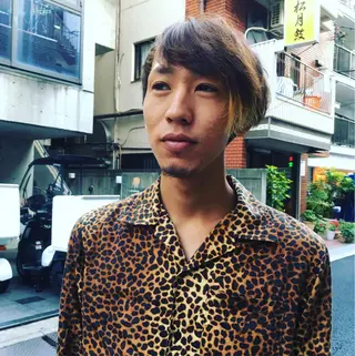 ショート カラー パーマ メンズ Drei.B.(ドライヴ)所属・ヨシダ アズサのヘアスタイル