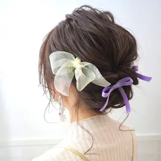 セミロング ヘアアレンジ 🍒 Rino 🍒 カットモデル募集中のヘアスタイル