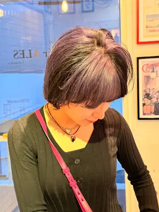 ミディアム カラー ウルフレイヤー エクステ/kokiのヘアスタイル