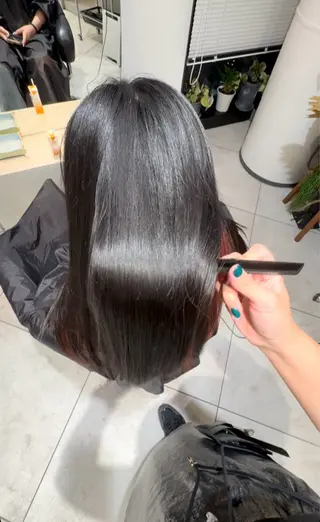 セミロング カラー パーマ cue所属・mayu/カラー /縮毛矯正/ブリーチのヘアスタイル