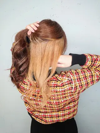 ミディアム カラー ヘアアレンジ E Komo hair所属・Wow❕E Komo hair 永井一輝のヘアスタイル