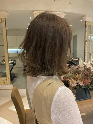 ミディアム カラー ヘアアレンジ カットモデル募集 艶カラー/ユウトのヘアスタイル