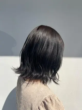 ミディアム カラー 福本 光のヘアスタイル