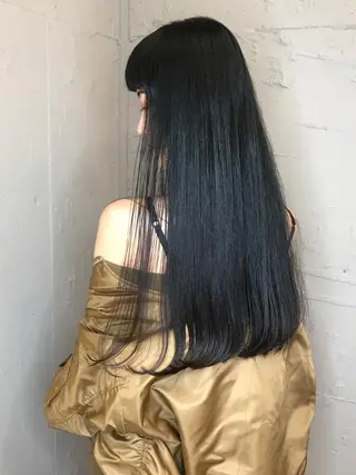 ロング カラー 🇨🇳ワンホンヘア 下田鉄也のヘアスタイル