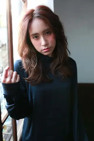 セミロング カラー パーマ MAX BEAUTY GINZA所属・髪質改善🌸美髪矯正 /癖毛🌸山田 隆介のヘアスタイル