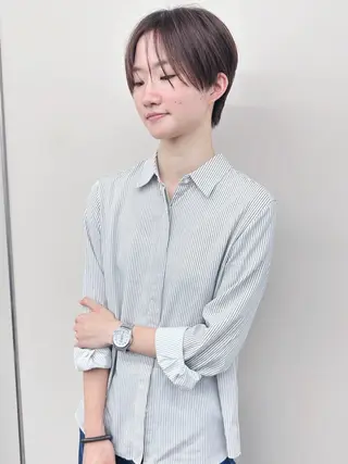 ショート パーマボブ/丸みボブ /くせ毛/とういのヘアスタイル