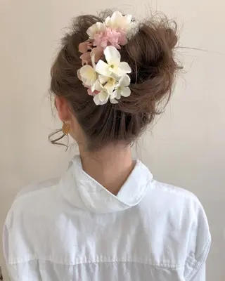 セミロング カラー ヘアアレンジ Tukka所属・柳澤 興輝のヘアスタイル