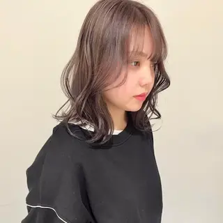 ミディアム カラー ヘアアレンジ 🎀taro ブリーチなしカラーのヘアスタイル