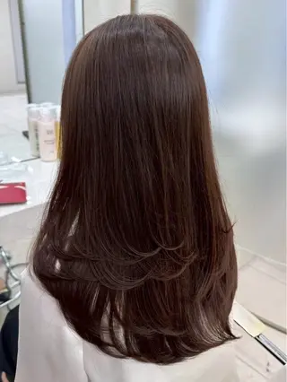 セミロング カラー 透明感カラー🫧銀座 sana໒꒱· ﾟのヘアスタイル