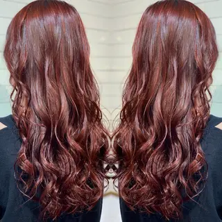 ロング カラー ヘアアレンジ 髪質改善×ハイトーン 中田啄也のヘアスタイル