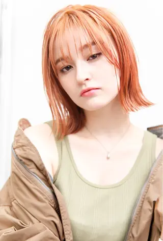 ミディアム カラー 津村 優明のヘアスタイル