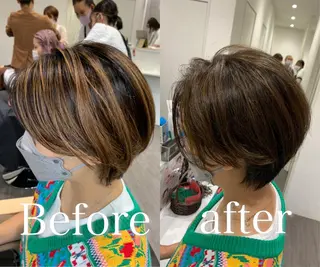 ショート 【酸性ストレート】 宮下和明のヘアスタイル