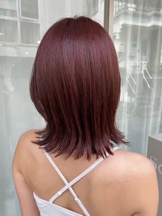 ミディアム グレージュ/透明感/ 韓国ヘア/RISAのヘアスタイル