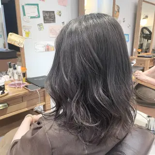 ミディアム カラー 心斎橋/ブリーチなし 髪質改善/レイヤーのヘアスタイル
