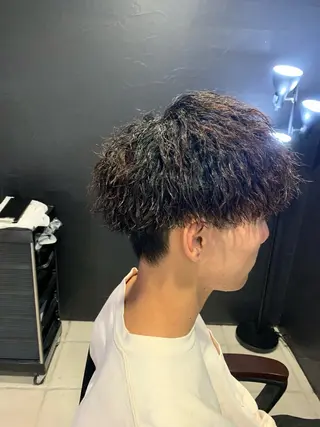 ショート メンズ メンズパーマ/難波/ 心斎橋　室園亮佑のヘアスタイル
