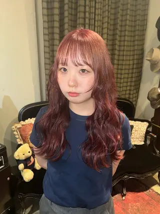ロング カラー アイブロウ カラーモデルまなみのヘアスタイル