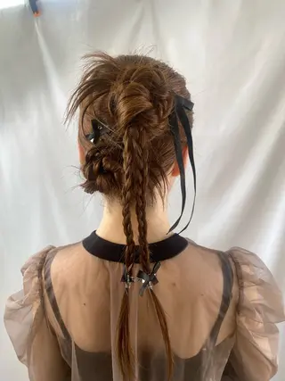 ロング ヘアアレンジ 鹿児島 聖来のヘアスタイル