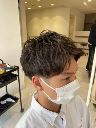 パーマ メンズ 佐々木 拓海のヘアスタイル