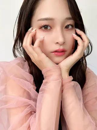 セミロング カラー JYUNESU表参道所属・透明感カラー🎀 似合わせYURIAのヘアスタイル