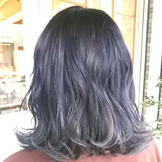 ミディアム カラー パーマ 増子 幹樹のヘアスタイル