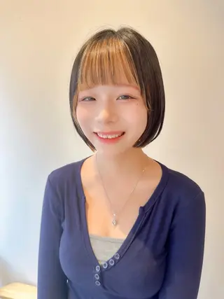 ショート カラー ボブ韓国風レイヤー 髪質改善/畠中ケントのヘアスタイル