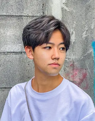 ショート カラー パーマ メンズ MENS  FEEL南森町所属・佐藤 達郎のヘアスタイル