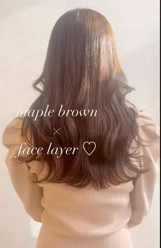 セミロング カラー nakahara madokaのヘアスタイル