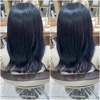 セミロング カラー 全席個室　暖色カラー Zina松園優香🌸のヘアスタイル