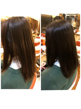 セミロング カラー 塩谷黎✨ブリーチ無W カラーメンズパーマ✨のヘアスタイル