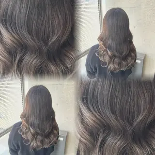 セミロング カラー 髙橋 李里亜のヘアスタイル