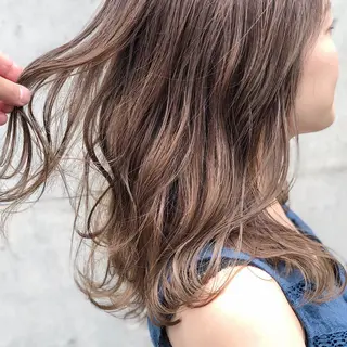 セミロング カラー ヘアアレンジ 似合わせ専門美容師 なかじまのヘアスタイル