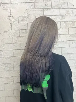 セミロング カラー Eleanor立川北口所属・🦋YUI 髪質改善 ブリーチ 着付け🦋のヘアスタイル