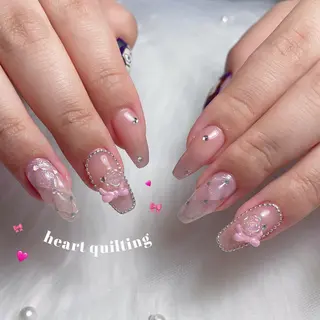 ネイル あゆ🎀/ワンホンネ イル/痛ネイルのネイルデザイン