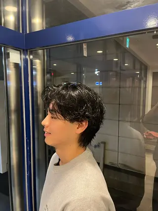 パーマ メンズ 大人透明感艶カラー 寺田稜のヘアスタイル