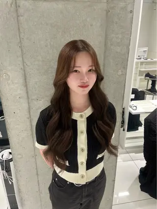 ロング カラー riko/レイヤー/ 艶カラー/ヘアセットのヘアスタイル