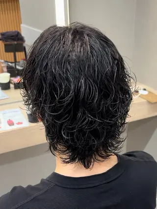 パーマ メンズ パーマ、スパイキー ショート、上野星也のヘアスタイル