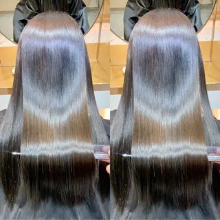 ミディアム カラー パーマ 朝が楽になる🔴 縮毛矯正🍎カイトのヘアスタイル