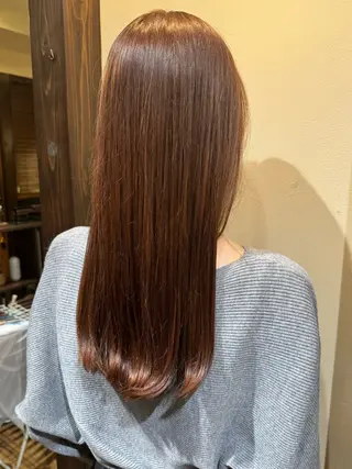 セミロング カラー なぎさ/ﾏﾂﾊﾟ ｽﾄﾚｰﾄ/ｶﾗｰのヘアスタイル