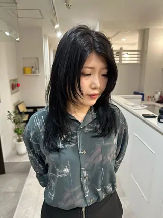 ロング カラー ヘアアレンジ SALOWIN京都河原町Suite店所属・外国人風レイヤー/ ハイトーンSHUのヘアスタイル