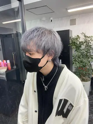 ミディアム カラー メンズ ミルボンAujua認定サロン Ria  OSAKA 梅田所属・メンズ、エクステ特化 Ryuのヘアスタイル