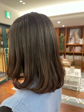 ミディアム 大前 斗夢/髪質改善 /艶感カラー/パーマのヘアスタイル