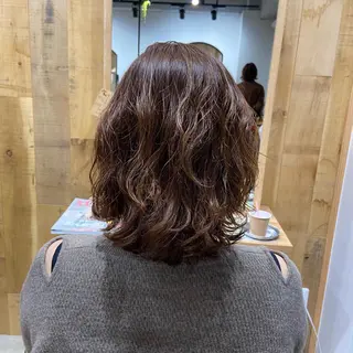 ミディアム パーマ 🌷レイヤーカット/ フルキシオリ🌷のヘアスタイル