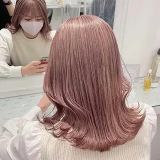 ミディアム カラー 🩷暖色カラー🩷 BONのヘアスタイル