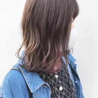 ミディアム カラー 嶋佐 昌大 シマサマオのヘアスタイル