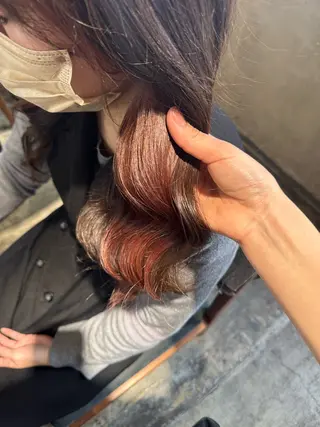 ロング カラー クキノ ケイカのヘアスタイル