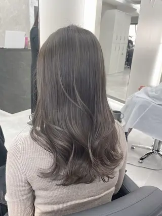 ロング 縮毛矯正/艶カラー /髪質改善/なんばのヘアスタイル