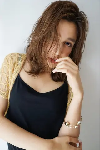 ミディアム カラー パーマ パーマ×ウルフカット koya☆のヘアスタイル