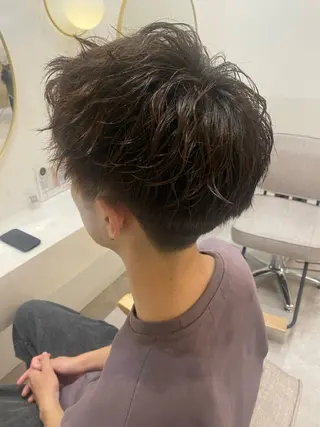 ショート パーマ 池袋メンズ指名率 No.1飯塚✂️のヘアスタイル